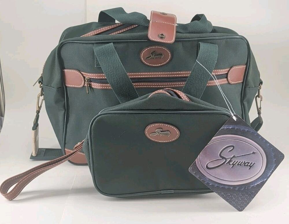 Vintage Skyway Hunt Green Avalon Travel Mate Tote Carry On Shoulder Bag 5918HG